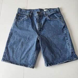 Carhartt Men's Vintage Blue Denim Jean Shorts Dad Jorts Size 34 100% Cotton Y2K
